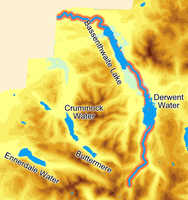 Map showing Cumbrian Derwent