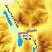 Map showing River Greta