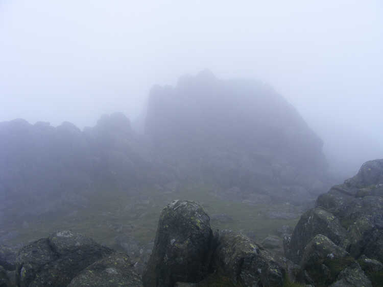 Foggy view of Harter Fell