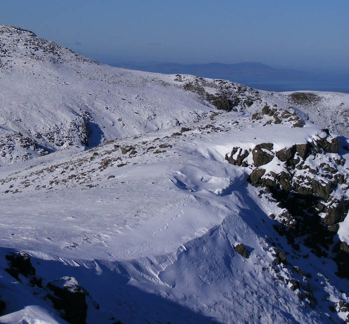 A cornice on Wasdale Red Pike