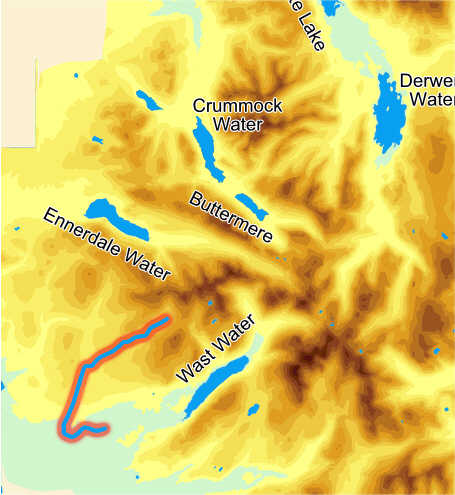 Map showing River Bleng