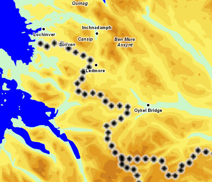 Clickable Map of South-West Sutherland