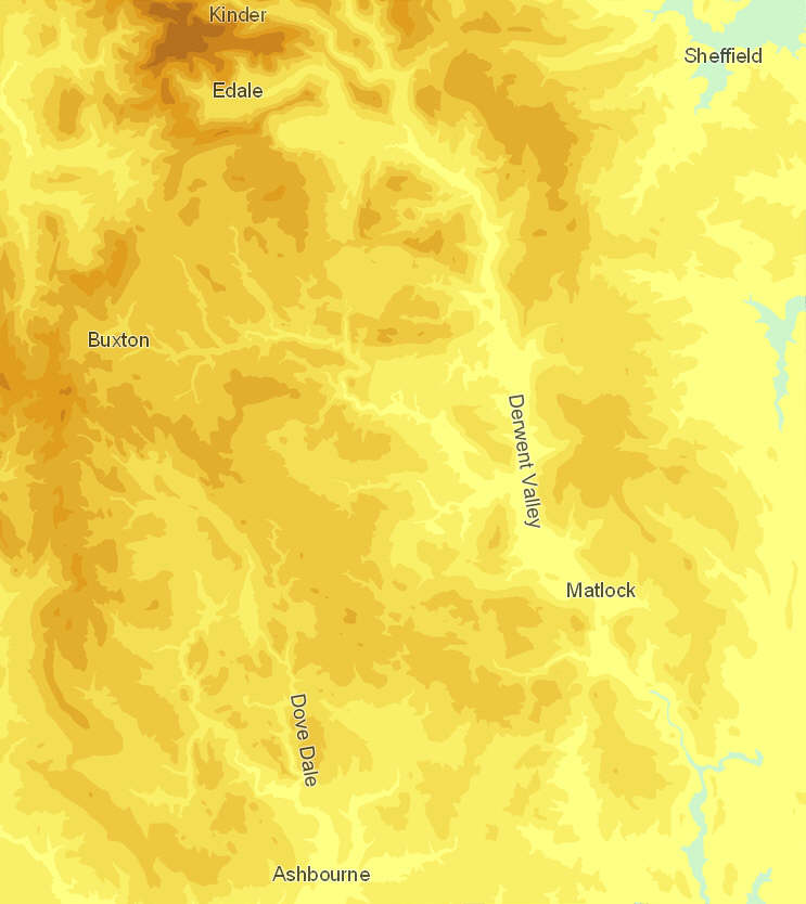 Contour Map of Peak District