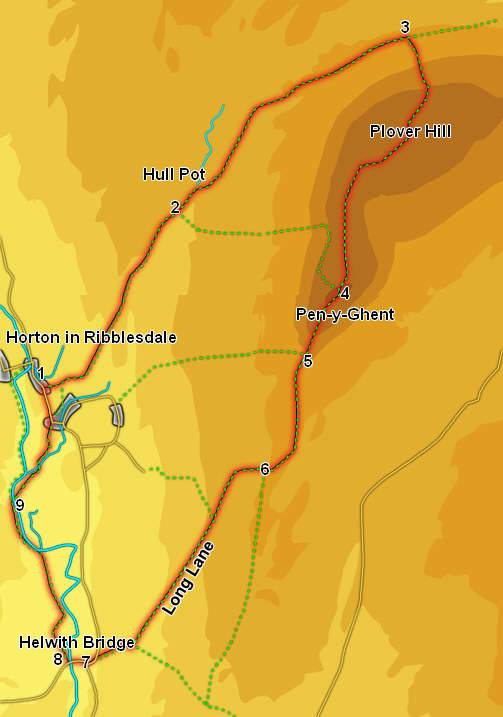 Map for Pen-y-Ghent