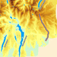 Map showing course of River Sprint