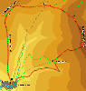 Map for walk up Great Whernside from Kettlewell