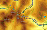 Map for Scafell Pike from Great Langdale
