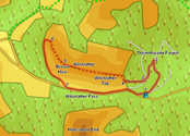 Map for our walk on Whinlatter Top